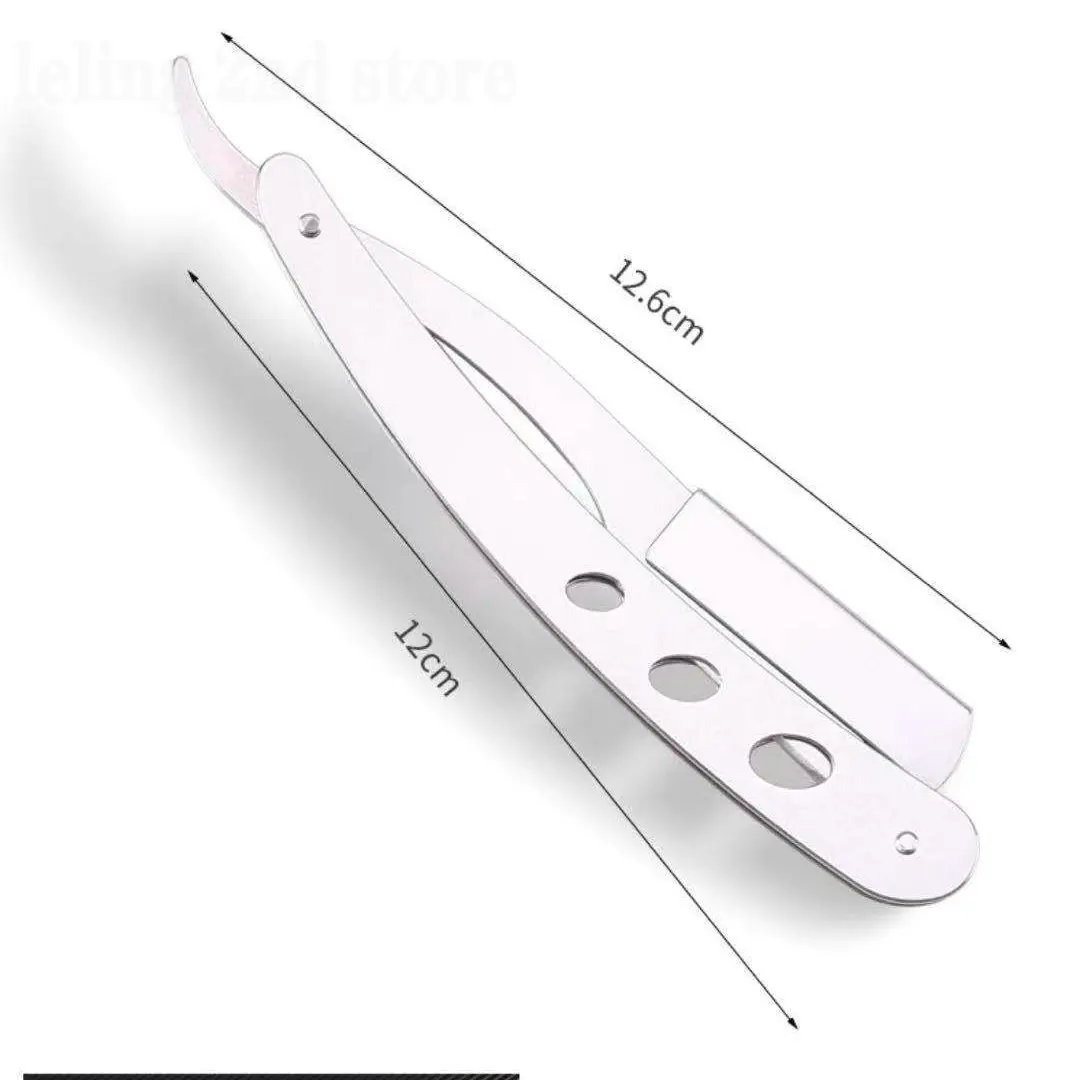 20pcs Professional Manual Shaver Straight Edge Stainless Steel Sharp Barber Razor Folding Shaving Beard Cutter