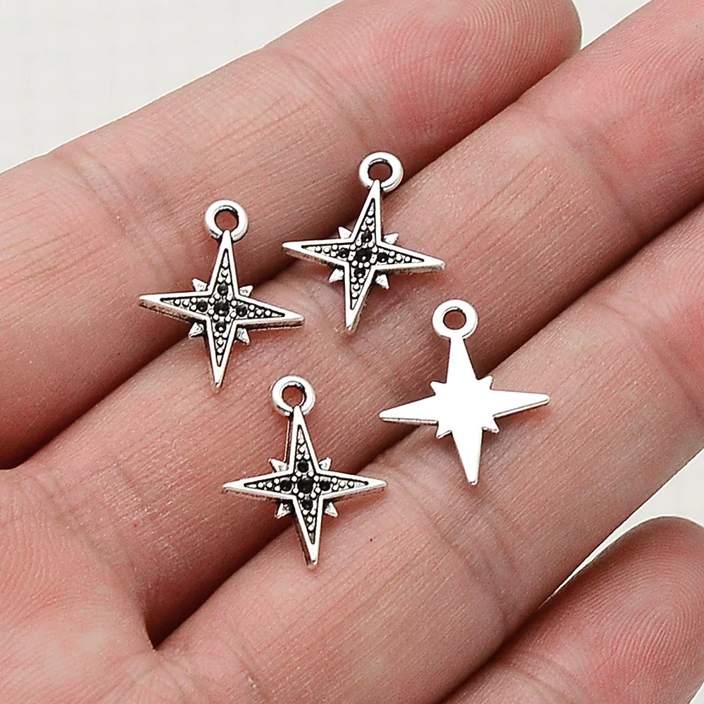 8-90pcs/lot Cute Astral Charms Mini Morning Star Pendants For DIY Jewelry Making Finding Supplies Accessories