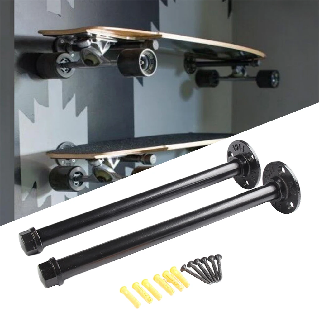 ทนทาน Wall Mount สเก็ตบอร์ดดาดฟ้าผนังแขวน Rack มีเสถียรภาพและทนทาน Longboard เก็บแขวน