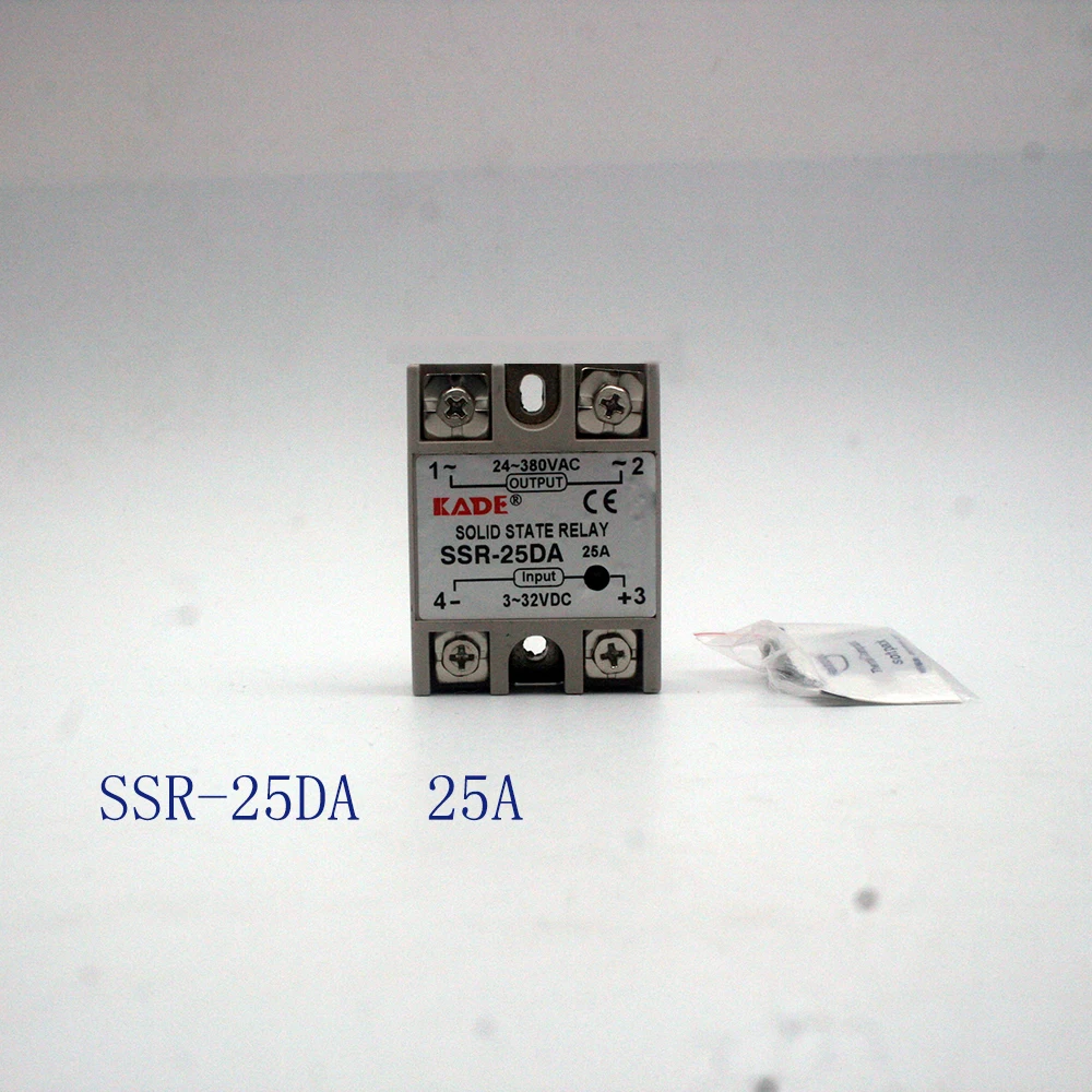 SSR -10DA/25DA/ 40DA/50DA DC Control AC SSR White Shell Single Phase Solid State Relay