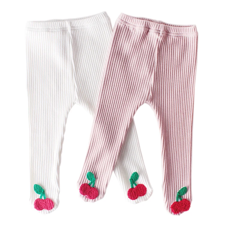 Newborn Unisex Baby Pants 0-3-6-12-18-24M Baby Cotton Trousers Infant Baby Boys Girls Bag Foot Pants Even Socks Baby Leggings