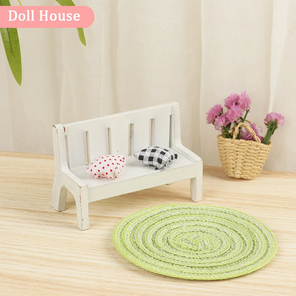 1:12 Turkish Style Dollhouse Carpet Floral Mat Playing House Decor Floor Coverings Miniature Weaving Rug Doll Accessories