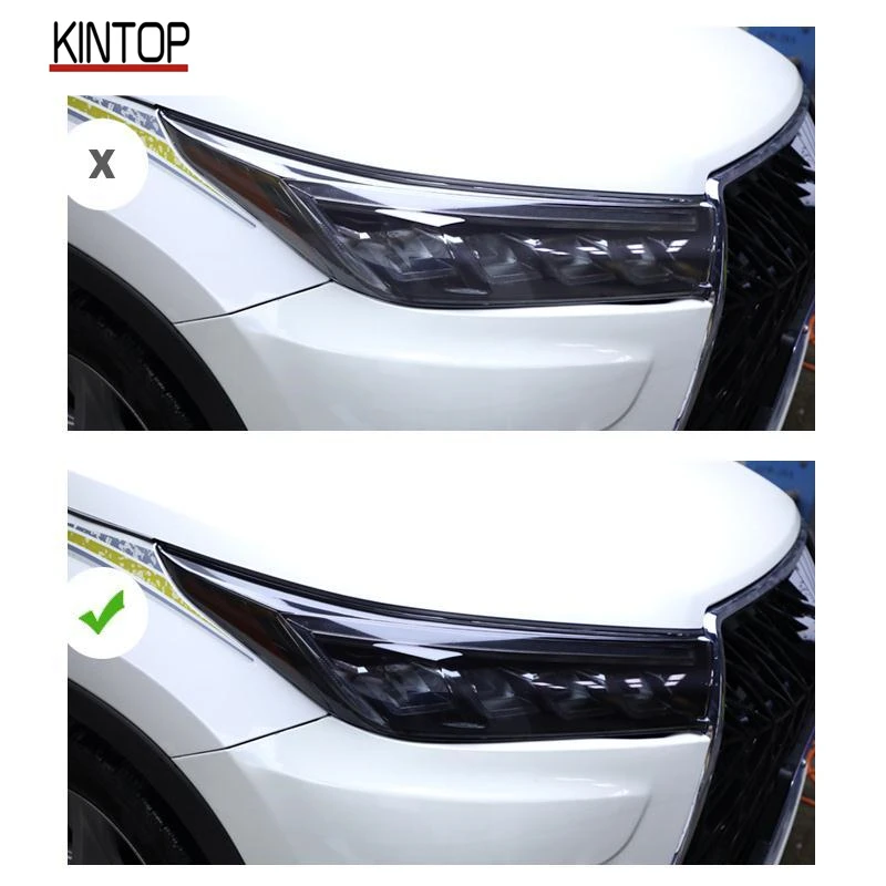 For TOYOTA HIGHLANDER 16-19 TPU Blackened Headlight Protective Film, Headlight Protection,Film Modification