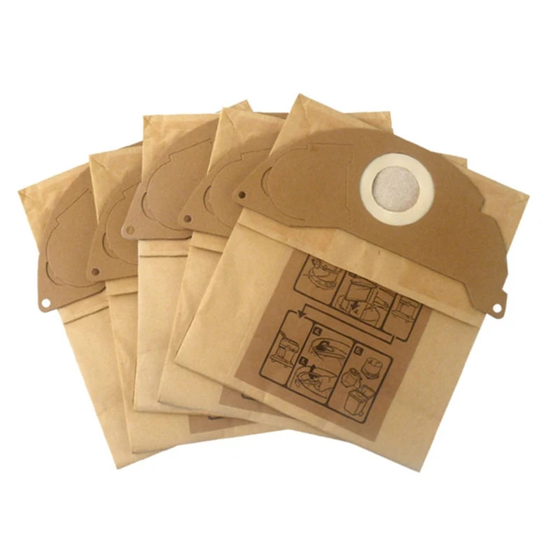 10/5 قطعة/المجموعة ورق فلتر الغبار أكياس ل Karcher WD2250 A2004 A2054 MV2 مكنسة كهربائية إكسسوارات قطع غيار استبدال حقيبة