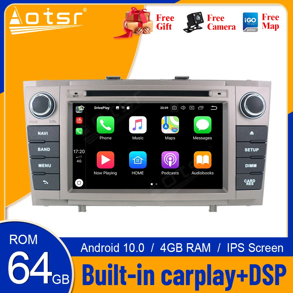 Android Screen GPS For Toyota Avensis 2009 2010 2011 2012 2013 2014 2015 2016 T27 Radio Audio Stereo Multimedia Player Head Unit