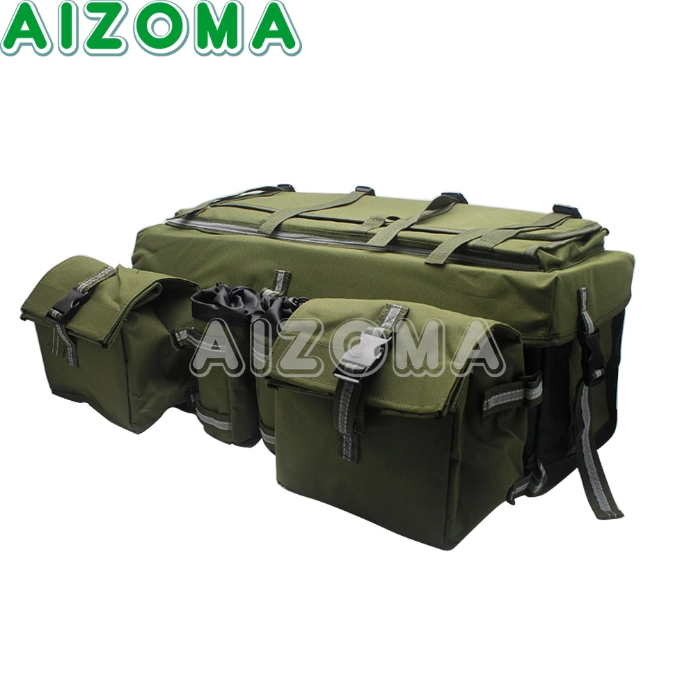 ATV Bike Rear Shelf Luggage Storage Bag Carrier Bag 600D Waterproof Rear Rack Trunk Bag Back Seat Outdoor Travel Saddle Storage