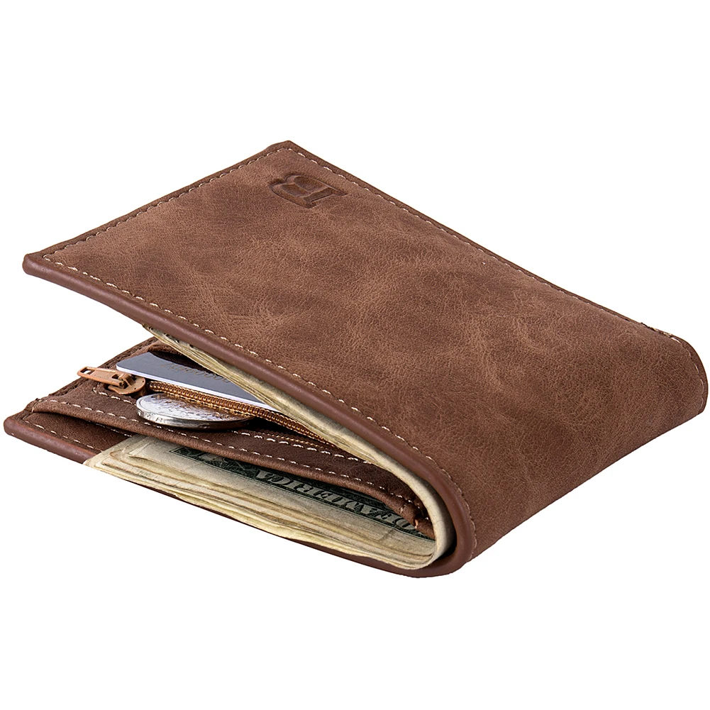 RFID Theft Protect Wallets New Men's Classic Leather Pockets Credit/ID Cards Holder Purse Wallet