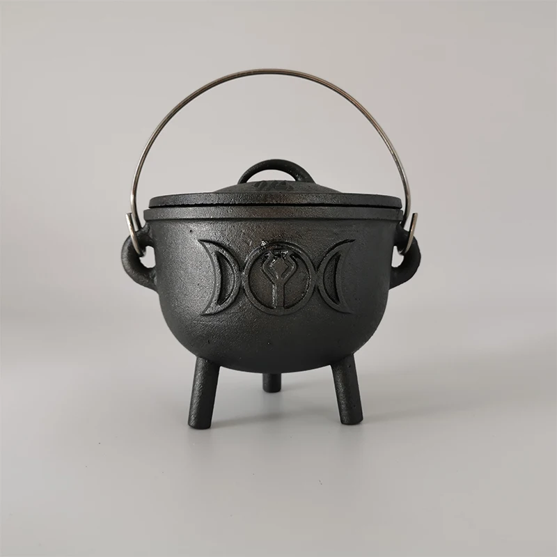 Witch Burning Pot, Cast Iron, South Africa, Three Legs, Ritual Props, 480ml