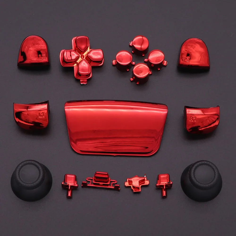 TINGDONG do kontrolera Playstation 5 PS5 przycisk klucza zestaw nasadka na dżojstik nakładka na PS 5 Gamepad L1 R1 L2 R2 dpad