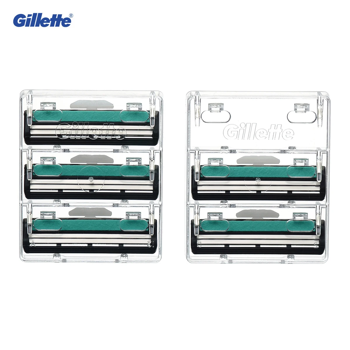 Gillettevector barbeador lâminas de barbear para homens nova lâmina de barbear manual lâminas de segurança barba depilação cabeça dupla camada