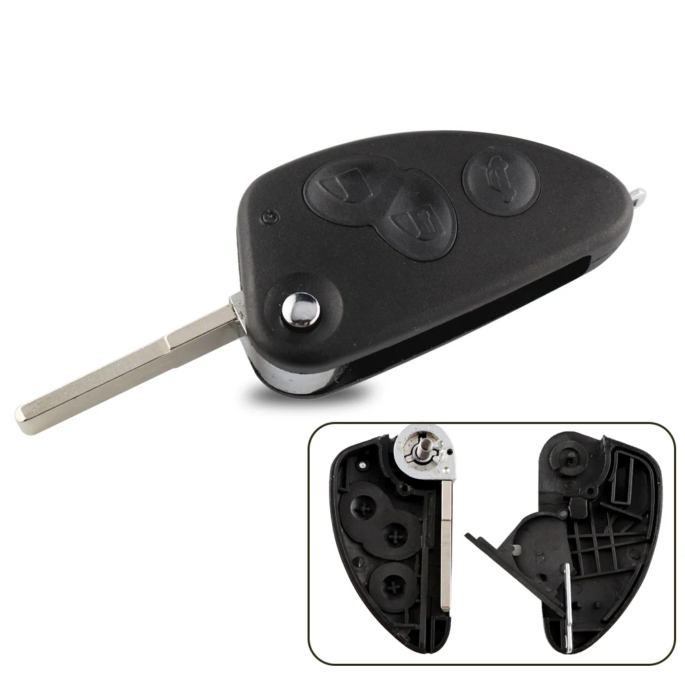 YIQIXIN Car Key Shell For Alfa Romeo 147 156 166 GT 159 Flip Remote Car Key 2 3 Button Folding Shell SIP22 Uncut Blade Fob Cover