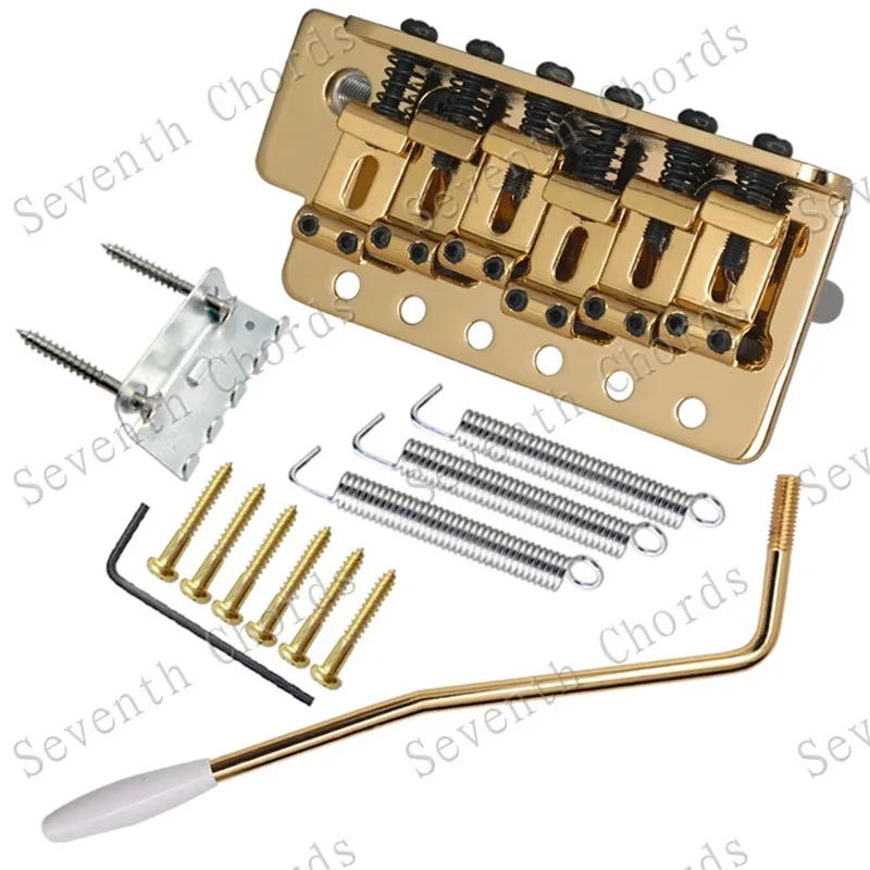 

A Set Of Electric Guitar 6 String Vintage Saddle Tremolo Bridge System With Whammy Bar Accessories Parts Musical Instrument