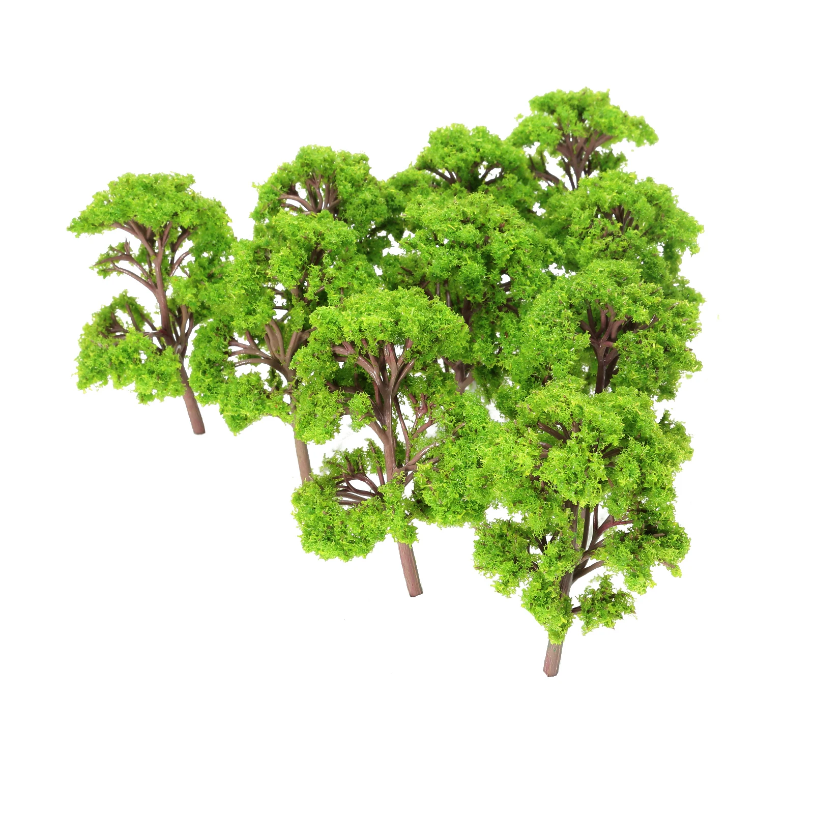 10pcs Plastic 12cm Trees Model Garden Wargame Train Railway Architectural Scenery Layout 1:75-100 Scale