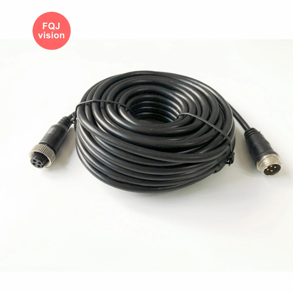 4 Pin Aviation Cord Car Camera Video Extension Cable 3/5/10/15/20/30M Extension Wire for Truck/Trailer/Bus/Motorhome