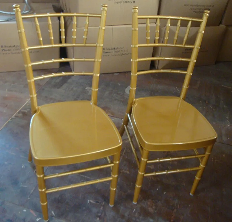 European Style Quality Strong Gold Aluminum Chiavari Chair For Wedding Events Party