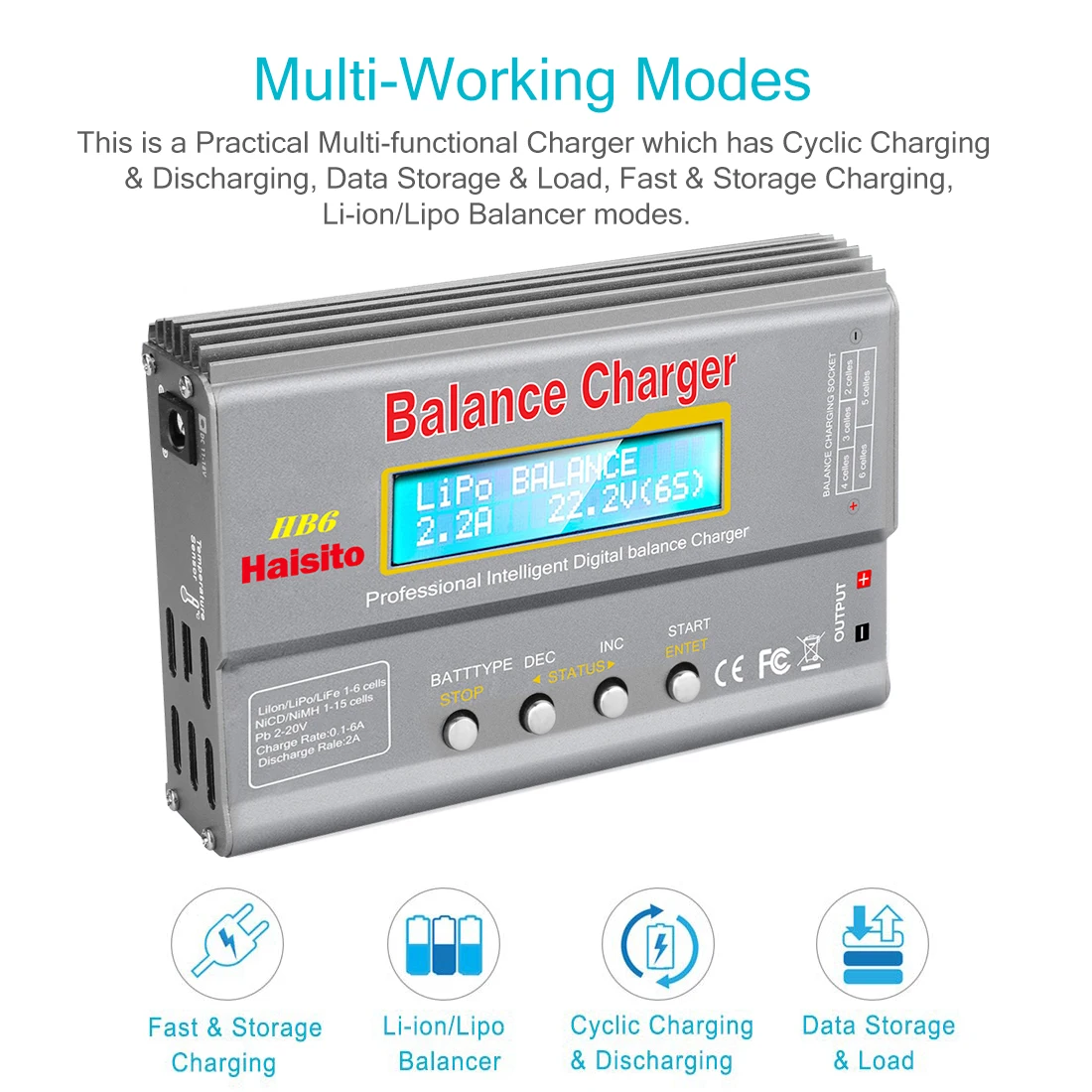 IMAX B6 الأصلي HB6 يبو شاحن بطارية 80 واط 6A شاحن ميزان رقمي مفرغ ل يبو NiMh ليثيوم أيون Ni-Cd مع XT60 تاميا