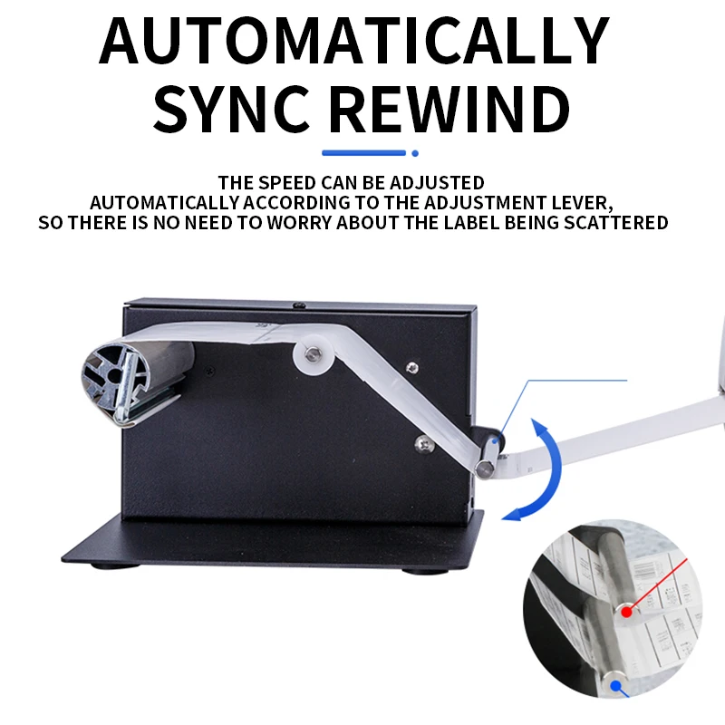 R3 Automatic Label Rewinder Portable Two-way Rewinding Labeling Machine 100-240V Barcode Label Reeling Sticker Rewinder Machine