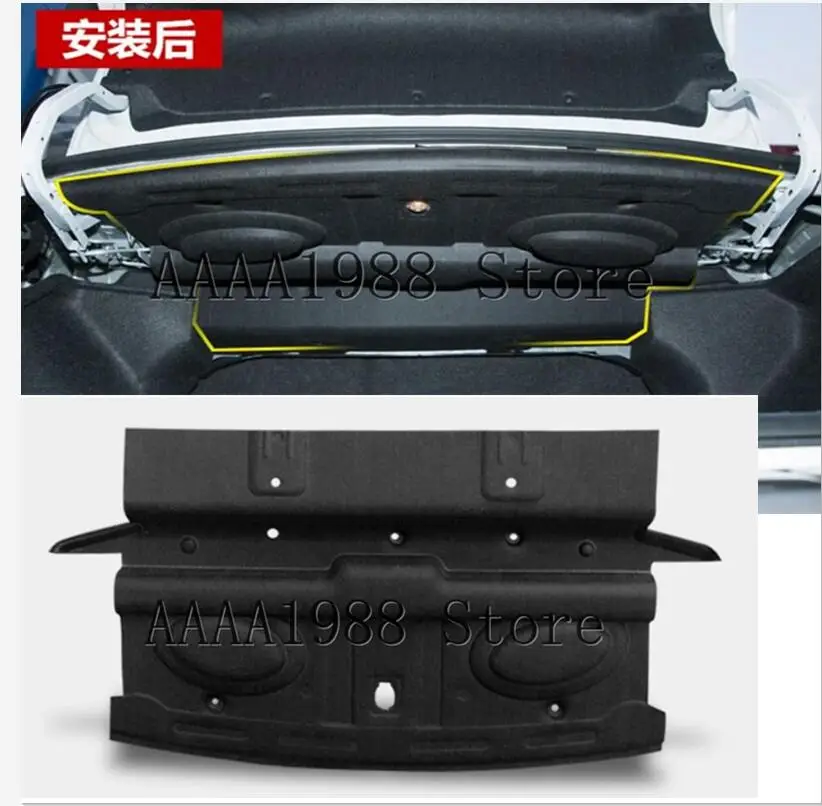 

2014 2015 2016 2017 2018 for Toyota Corolla Car Styling Car Trunk Soundproof Cotton Mat Sticker Protection 1Pcs/Set