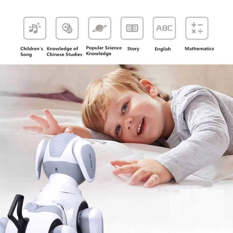 Smart Robot Dog Voice interactive Touch induction RC Robot Dog English Mathematics Scientific knowledge Children Educational Toy