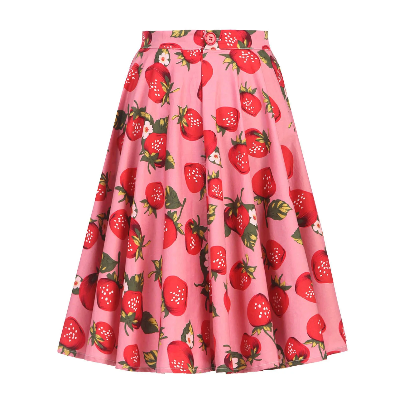 Rockabilly Big Swing 50s Floral Vintage Skirt 2022 Women Summer Blue White Black Cherry Print Polka Dots High Waist Skirts