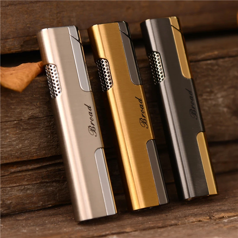 Portable Metal Cigar Lighter Windproof Refillable Butane Gas Jet Torch lighters Smoking Accessories Men's and Women's Gifts