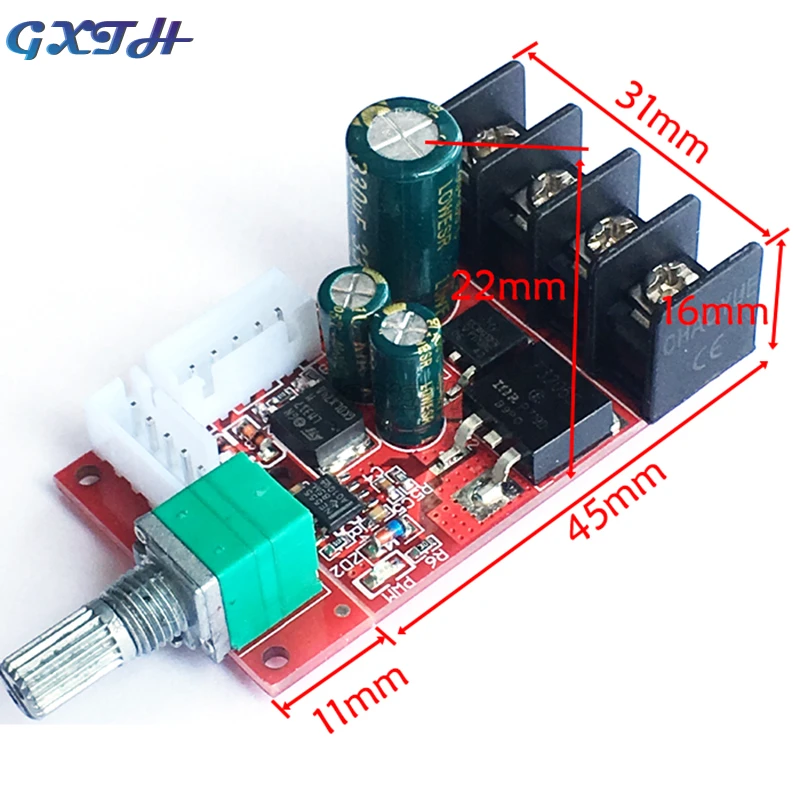 High Power Motor Governor LED Dimmer 10V-50V Speed Switch 15A With Switch