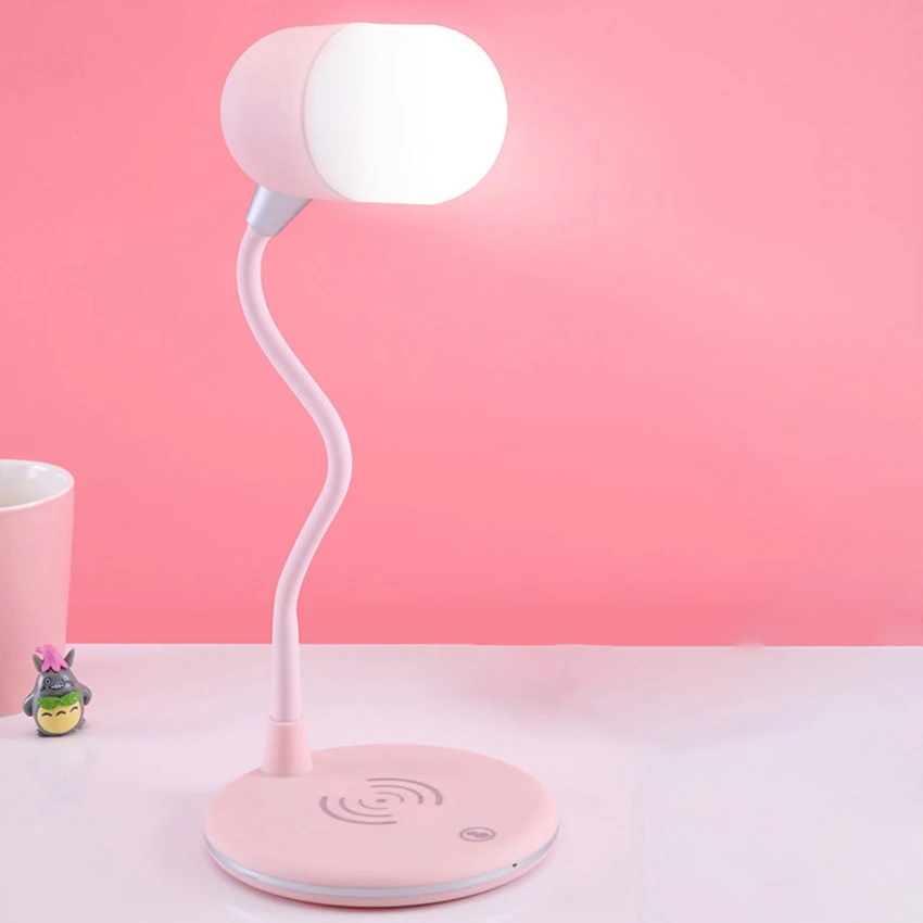 Lampada da tavolo ricaricabile a LED pieghevole flessibile con luce notturna a libro di lettura a Clip luce dimmerabile a LED con caricabatterie, luce da scrivania