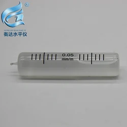 High precision glass tube horizontal bubble 0.05mm/m portable level ruler