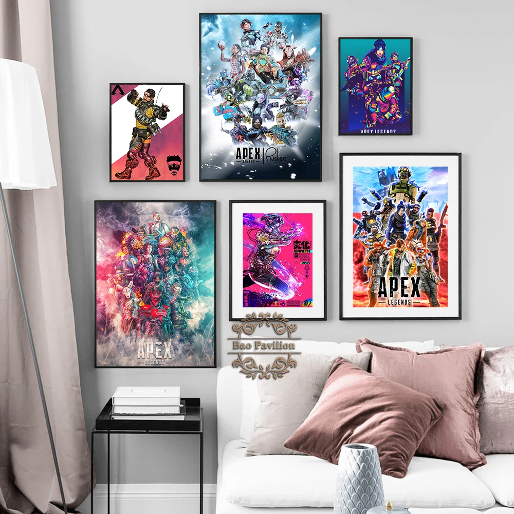 Apex Legends Game Character Exhibition Poster Pop Art Abstract Illustration Print Canvas Painting Living Room Bedroom Home Decor