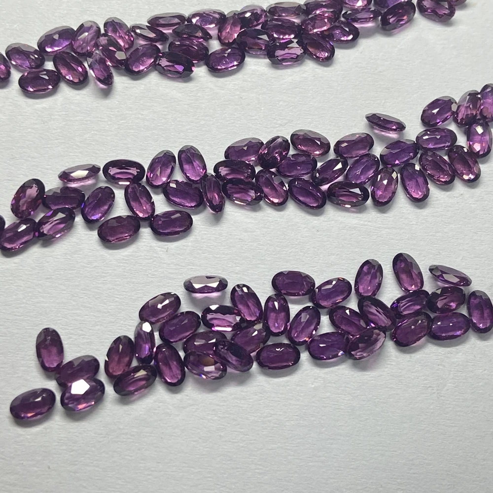 Oval Cut 3x5mm Purple Garnet Original Stone 100% Natural Brazil Gemstones