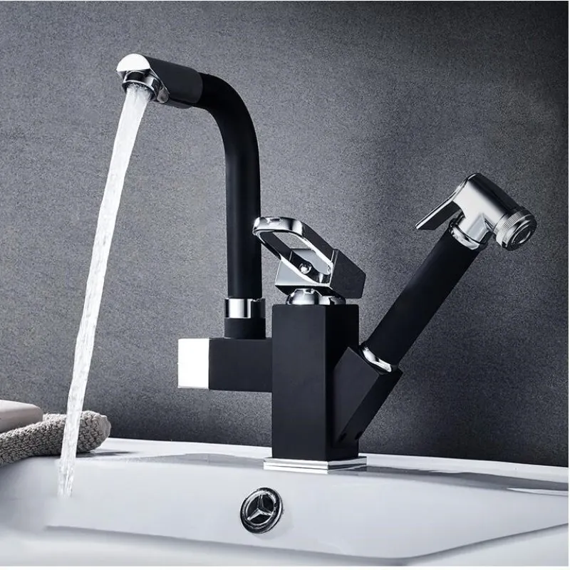 Fashion Basin Faucet Bathroom Faucet Hot and Cold Brass Toilet Sink Faucet Water Crane Mixer multi-use wash hair sink faucet