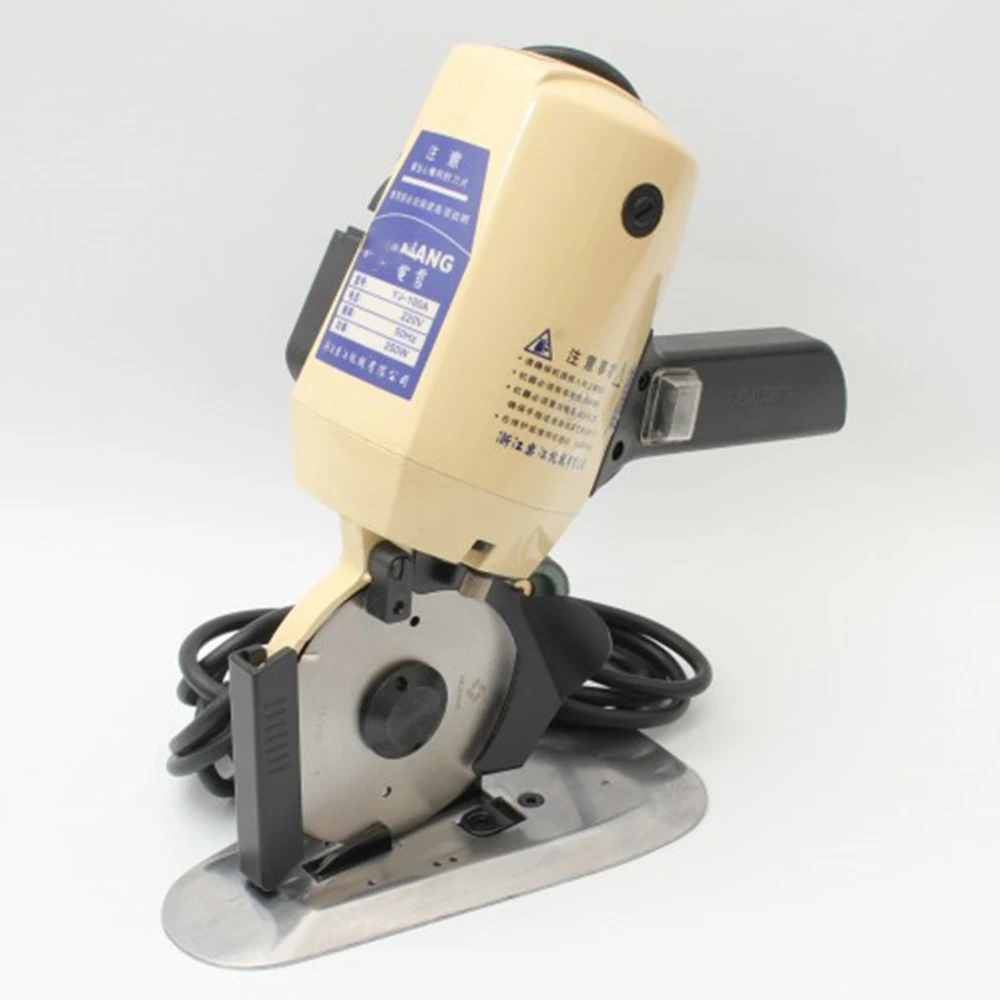 1Pcs YJ-110ประเภทไฟฟ้าเครื่องตัดผ้าตัดผ้ารอบมีดตัดไฟฟ้า Hand Push กรรไกร