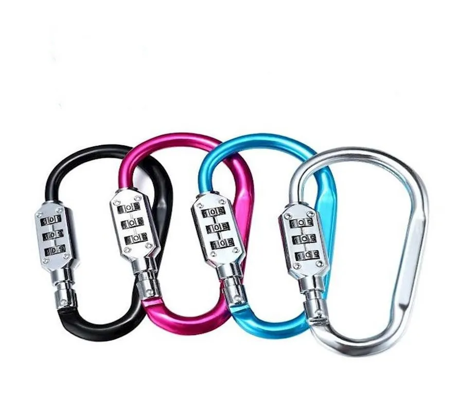 

3 Dial Digit Password Combination Padlock Suitcase Luggage Metal Code Lock Mini Coded Backpack BuckleAnti-Theft Locks