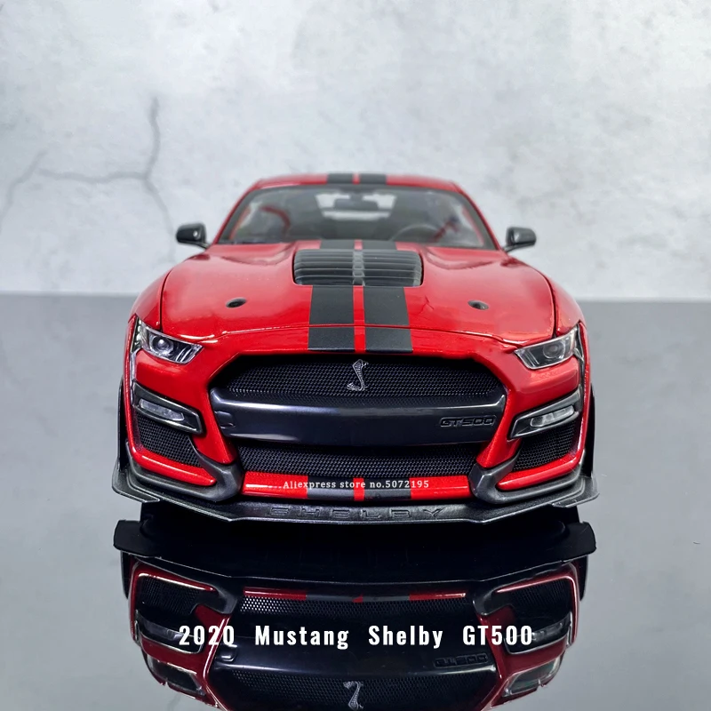 Maisto 1:18 New Red 2020 Ford Mustang Shelby GT500 Sports  Car simulation alloy car model Collection gifts boys toy