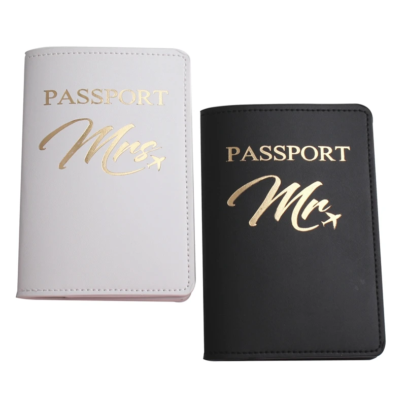4PCS/Set MR MRS Passport Cover Luggage Tag Couple wedding Passport Case Letter Passport Holder Wallet Label Travel Accessories