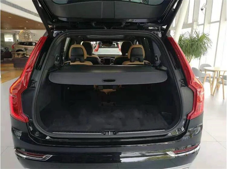 Trunk Cargo Cover For Volvo XC90 2016-2023 Security Shield Rear Luggage Curtain Retractable Partition Privacy Car Accessories