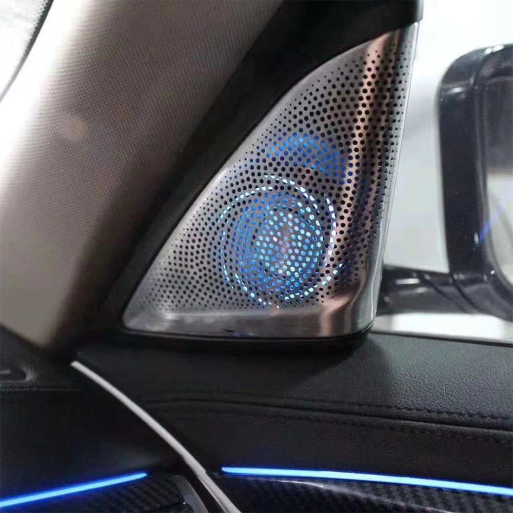 LED light front tweeter for BMW G01 center dashboard speaker upgrade for Bowers Wilkins rear handle twitter door panel speaker