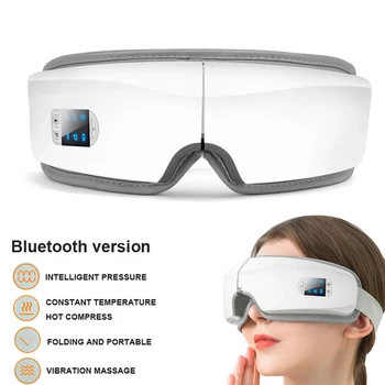 4D eye care smart eye massager electric heat vibration air pressure Bluetooth music relieve eyes fatigue massage tool