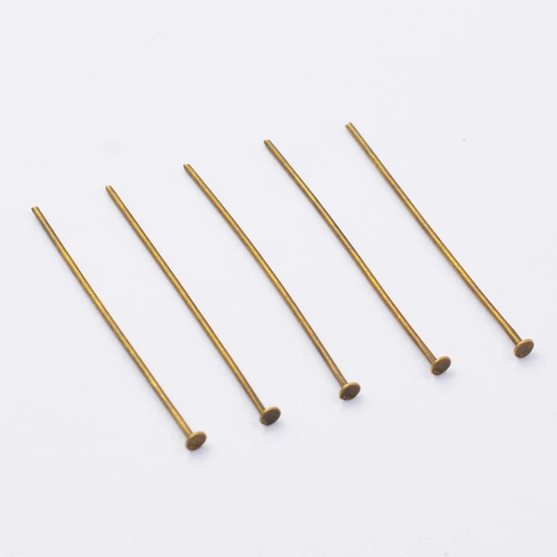 Mixed 200pcsColor Flat Head 16-50mm Eye Flat Head Pin Needles Beads Supplies for Jewelry Making Accessories Earring Diy