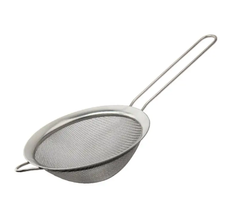 Stainless Steel Fine Mesh Strainer Colander Flour Sieve with Handle Juice and Tea Strainer Kitchen Tools SN65