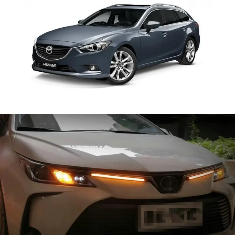 

LED Daytime Running Light DRL Turn Signal Lamp For mazda 2 3 5 6 cx-5 CX-7 CX-9 323 626 B4000 cx3 mazdaspeed 3 6 miate mx5