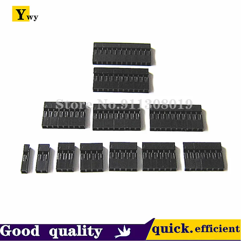 20/50/100PCS 2.54mm Dupont Connector 2.54 mm Single Row Plastic Shell Plug 1P 2P 3P 4P 5P 6P 7P 8P 9P 10P 12P 14P 16P 18P 20P