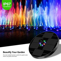 6V/3W Solar Fountain Colorful LED Lights IP67 Waterproof Panel Solar Powered Floating Fountain Water Pump Garden Decoration