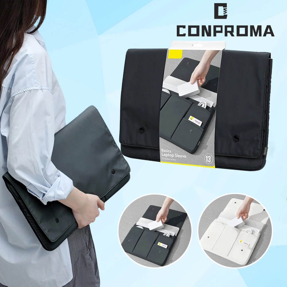 Laptop Inner Bag Multiple Compartments Portable Waterproof Case Notebook Sleeve 13.3 14 15.6 inch Macbook Air Pro HP Acer Lenovo