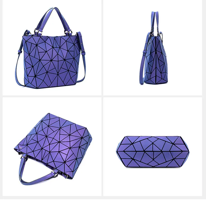 Imagem -04 - Lantejoulas Luminosas Bolsas Geométricas para Mulheres Bolsas de Ombro Acolchoadas Laser Simples Bolsas Femininas Dobráveis 2024