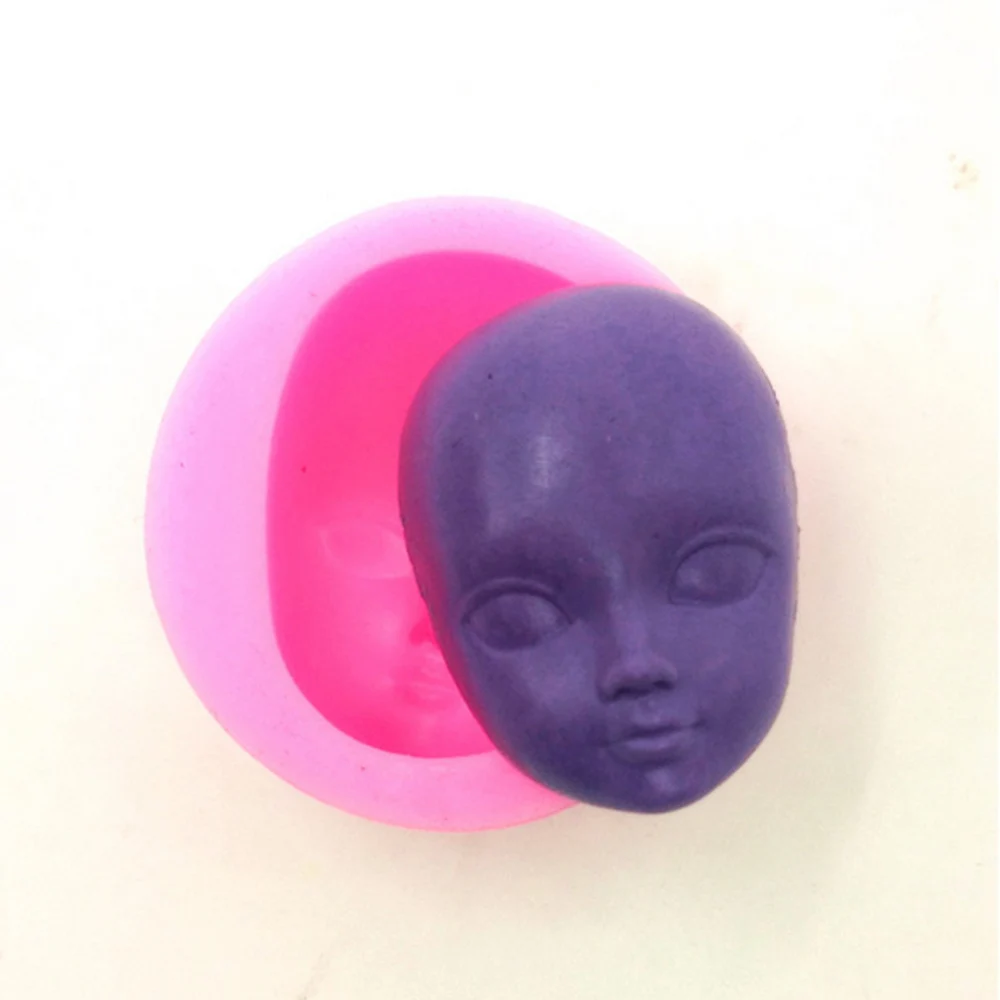 3D Baby Face Silicone Cake Mould Fondant Sugarpaste Diy Doll Head Mold 1Pc Baby Face Mold Baking Kitchen Accessories