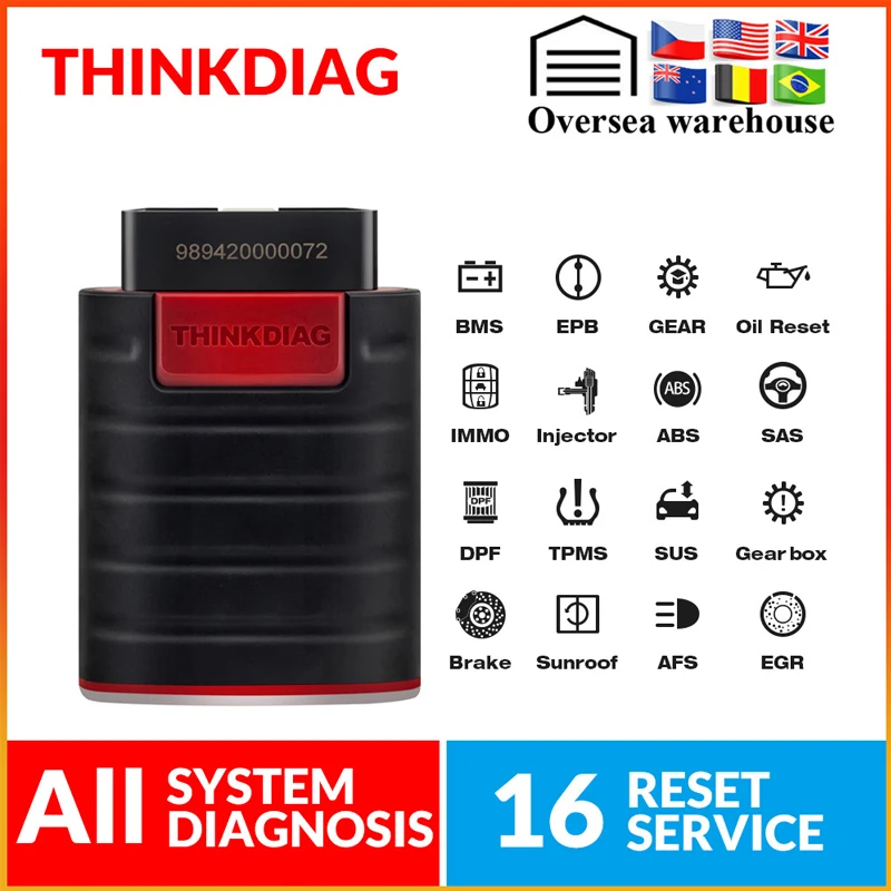 

THINKCAR Old Boot Car Fault Diagnostic Full System All Software 1 Year Free OBD2 Diagnostic Tool 15 Reset Services Ecu Coding