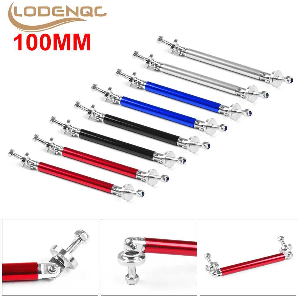 Lodenqc Aluminum Bumper Lip Adjust Front Strut Splitter Rod Tie Support Bars 100MM 150MM 200MM