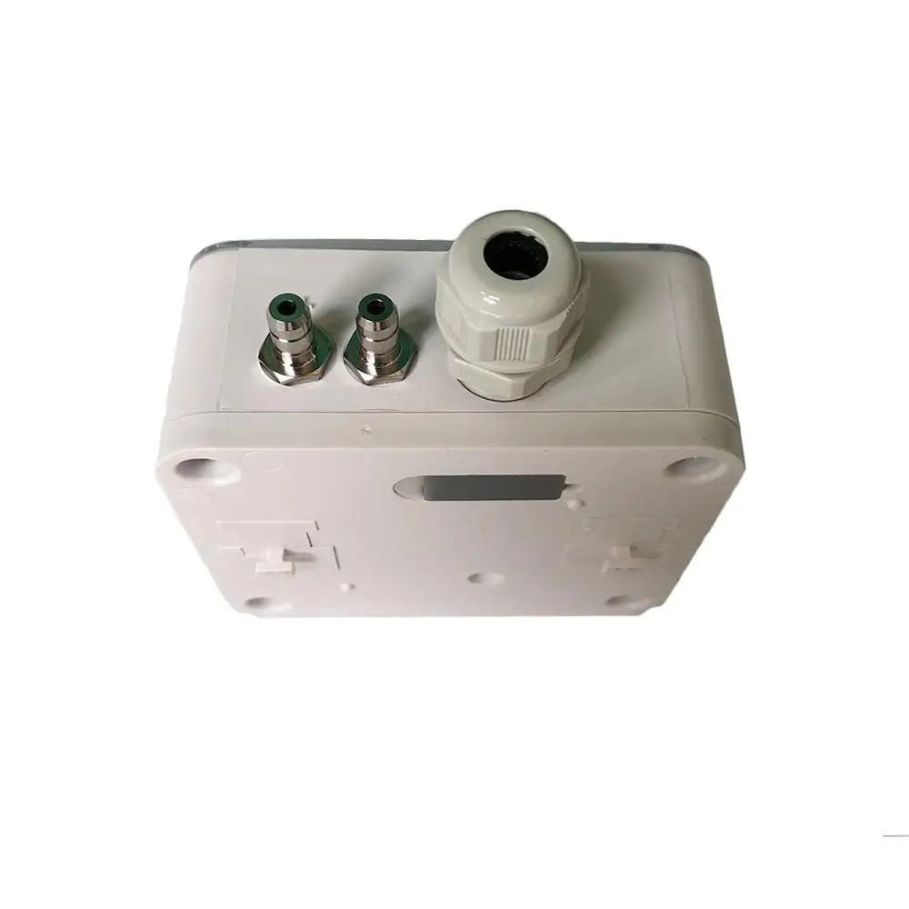 Sensor de presión diferencial digital HVAC ± 100Pa Pantalla LCD Salida 4-20mA/0-10V Monitor de presión de tuberías