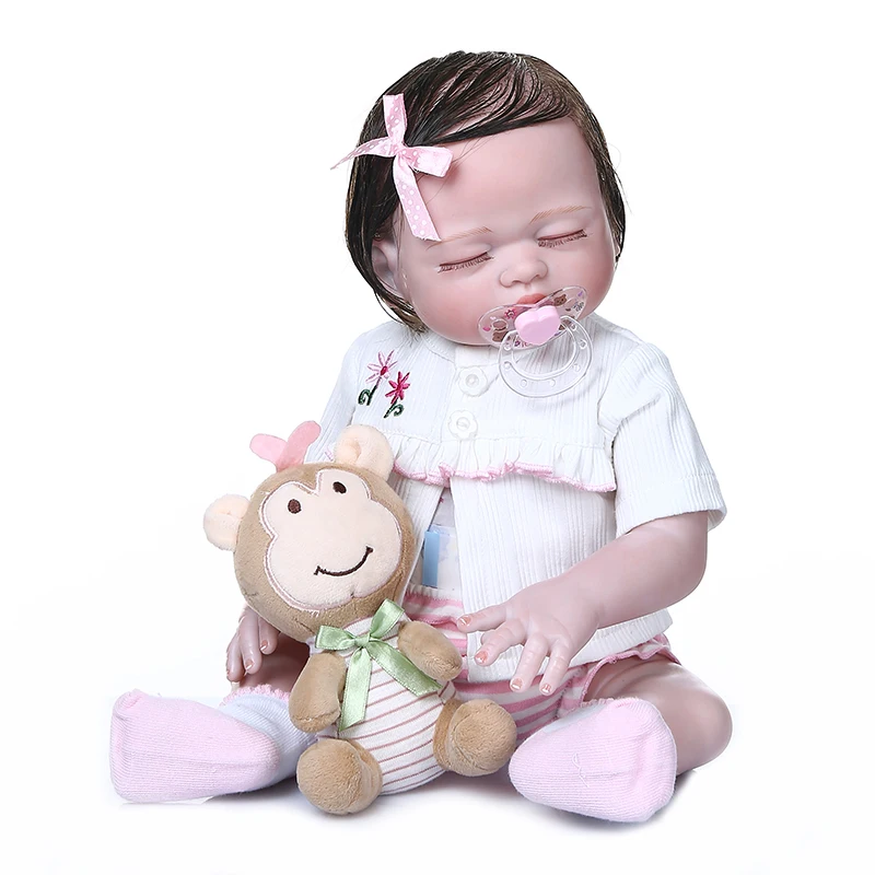 

49cm Full Silicone Vinyl Reborn Baby Dolls Fashion Waterproof Doll bebe reborn girl Toy For Kids Birthday Gifts Playmate